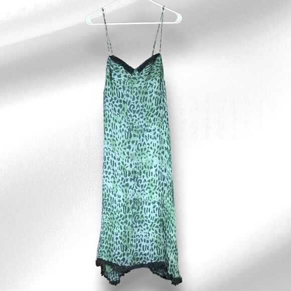 Marjan Pejoski Green Silk Slip Dress Size 12 📦 - Picture 1 of 13